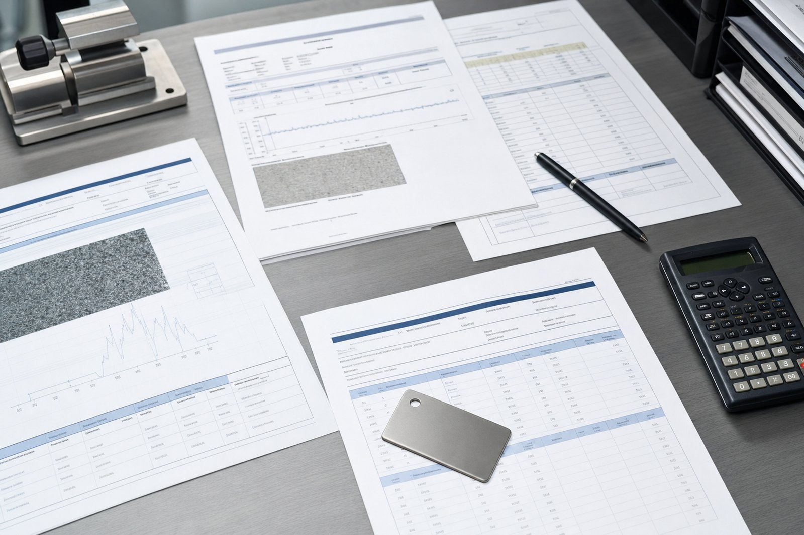 FDA validation documentation with coated coupon sample, surface profile reports, and batch records