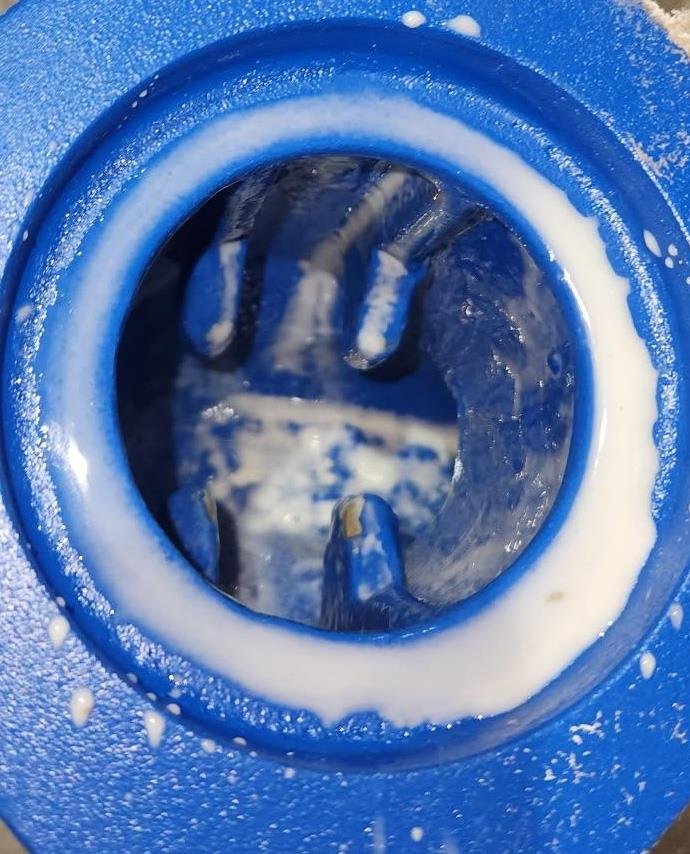 Aluminum caustic pump internals with Spectrum Advanced coating after three months service