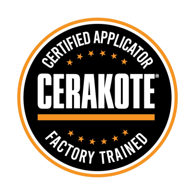 Cerakote Certified Applicator, Factory Trained badge